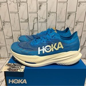 New Hoka One One Mach X 2 Running Shoes Blue White Training Gym Mens Size 10 12